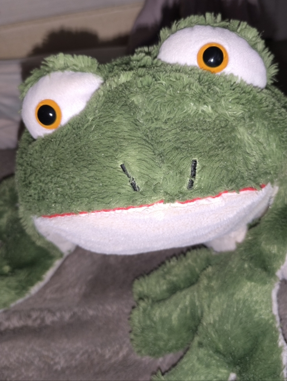 Green Frog Plush Pillow Pal - Cute Stuffed Amphibian